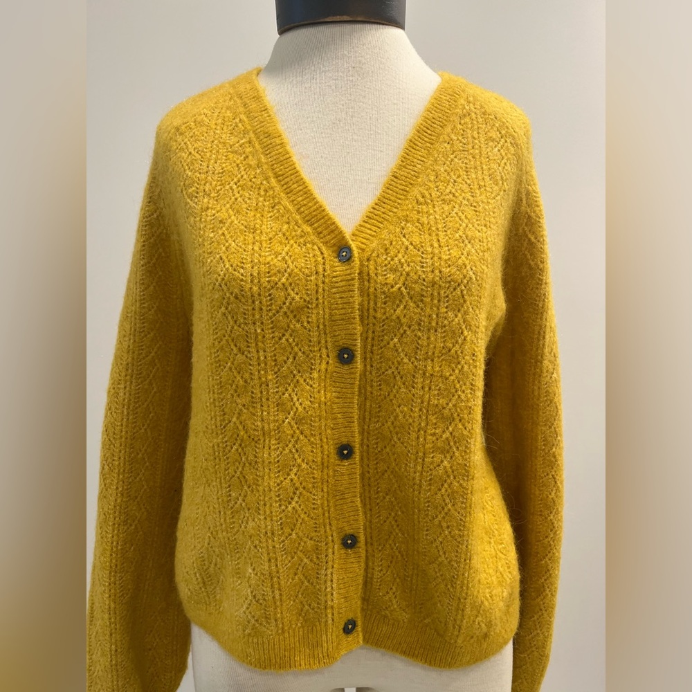 Boden Golden Yellow Women’s Cardigan Sweater Size XL